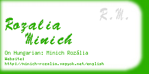 rozalia minich business card