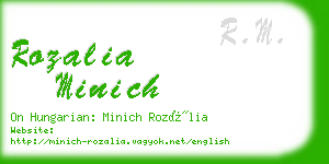 rozalia minich business card